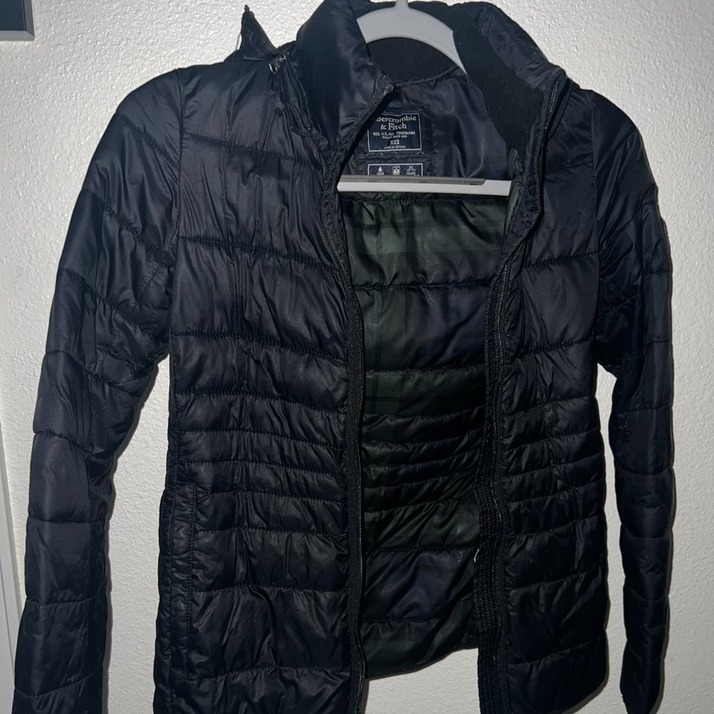 Black Abercrombie & Fitch Light Puffer Jacket